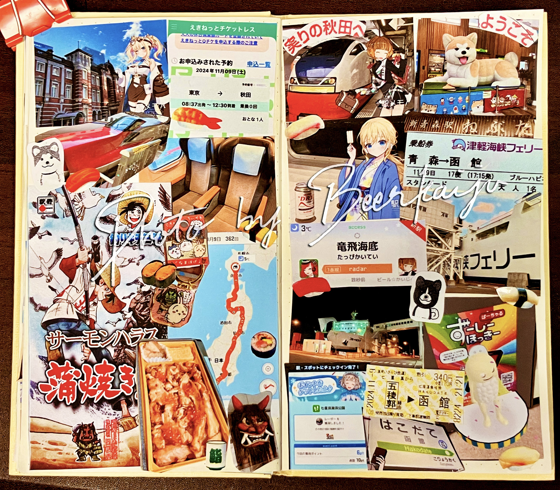 東京からこまちで秋田、そして青森港からフェリーで函館へ行く旅日記